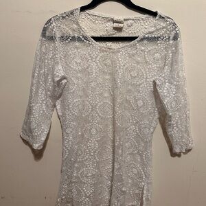 Abercrombie & Fitch White Lace Swimsuit Coverup